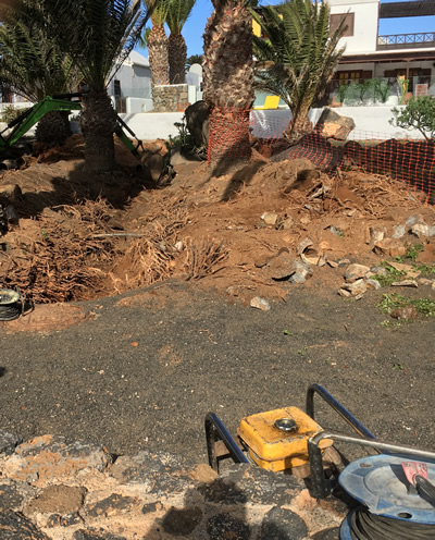 Trabajos de reparación de desagües.